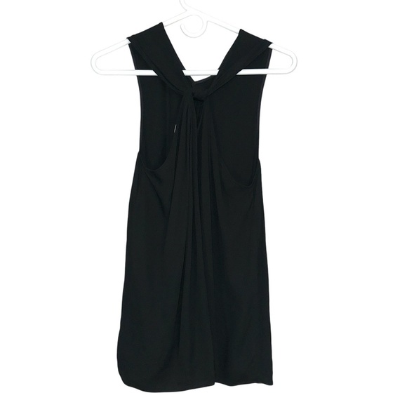 Helmut Lang Black Draped Twist Back Tank - Picture 2 of 6